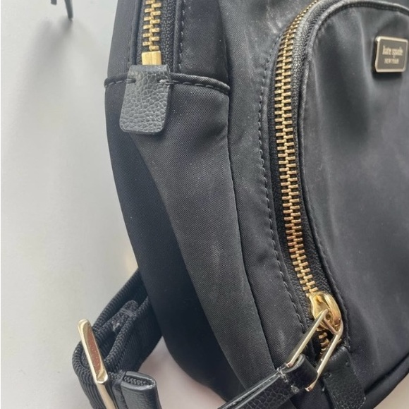 EUC Kate Spade Large Black Nylon Backpack Bag Super Clean Interior - Picture 3 of 5